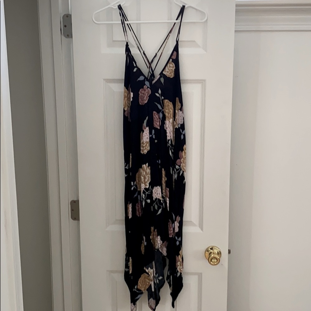 Blank floral Strappy Dress